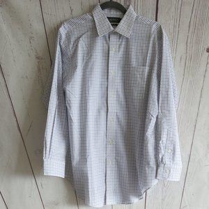 Lauren Ralph Lauren Non Iron Checks Button Down Long Sleeve Shirt Size 16-32/33